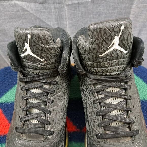 Jordan 5 Retro 3Lab5 Black Silver/Elephant Print 2014 - Men Size 12 (599581-003) - Picture 9 of 16